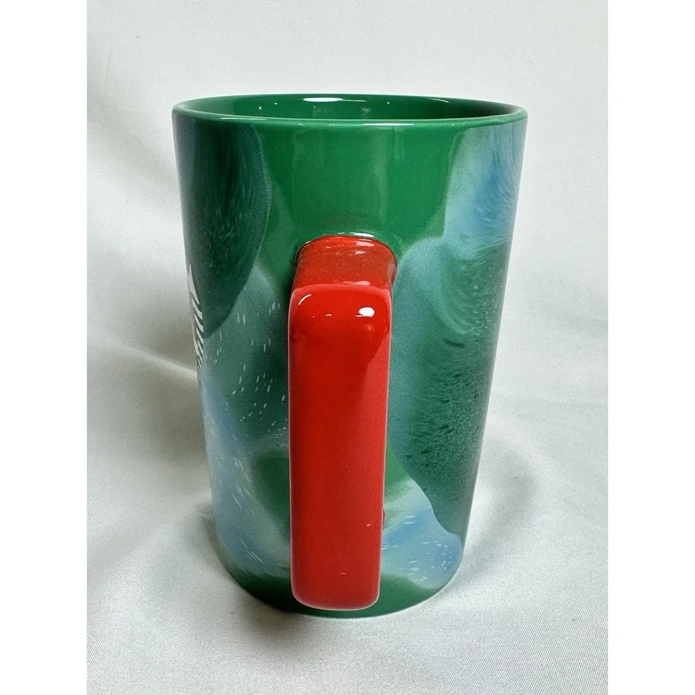 Starbucks 2024 Holiday Green Red Blue Marbled Coffee Cup Mug 13 Oz Logo